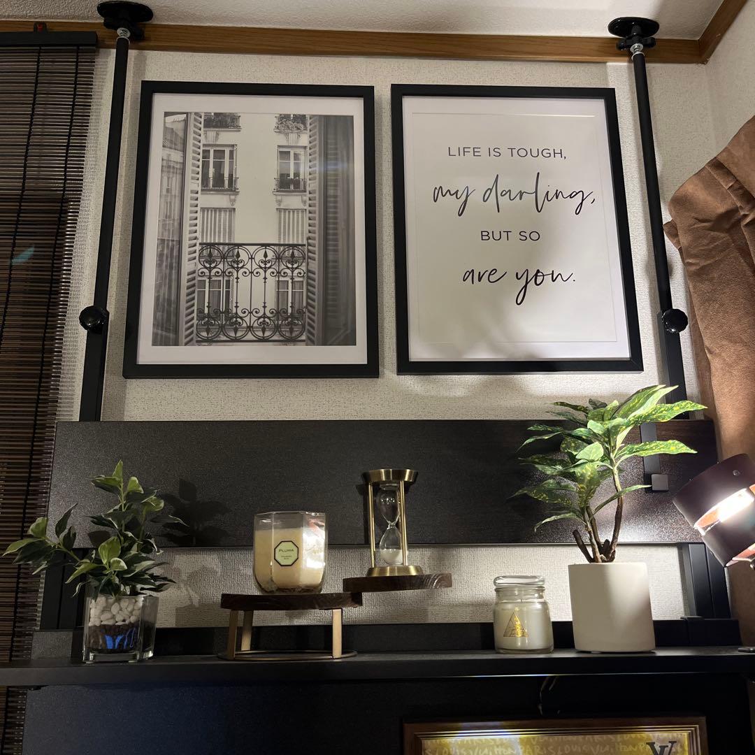 モノクロ ファッションアートポスター A3サイズ 4点セット　コットンキャンバス