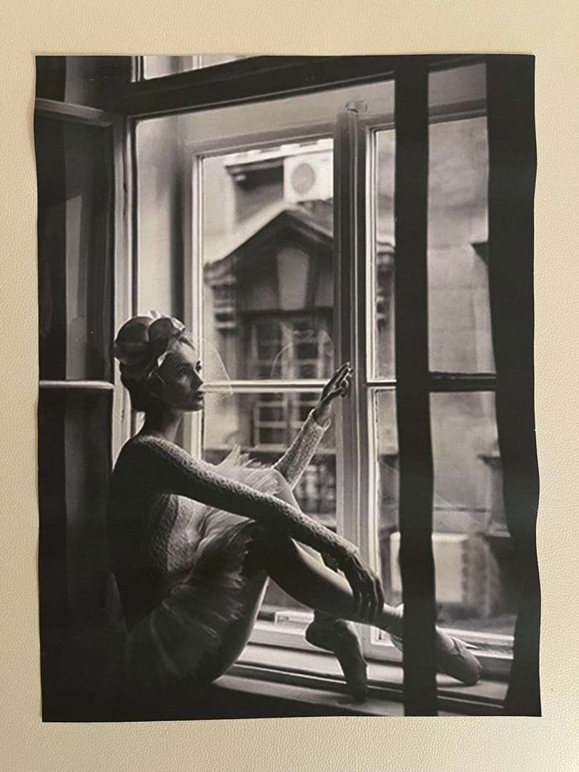 モノクロ ファッションアートポスター A3サイズ 4点セット　コットンキャンバス