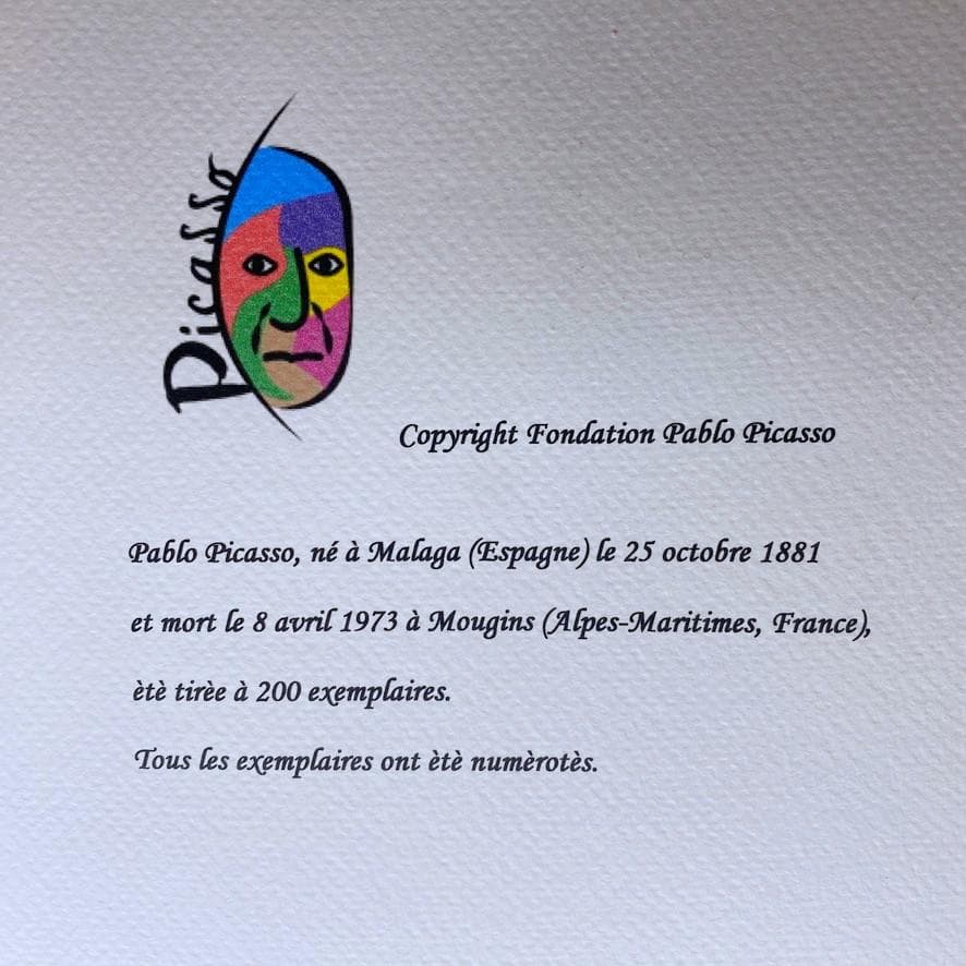 【模写】超希少!! 世界限定200枚 パブロ・ピカソ リトグラフ