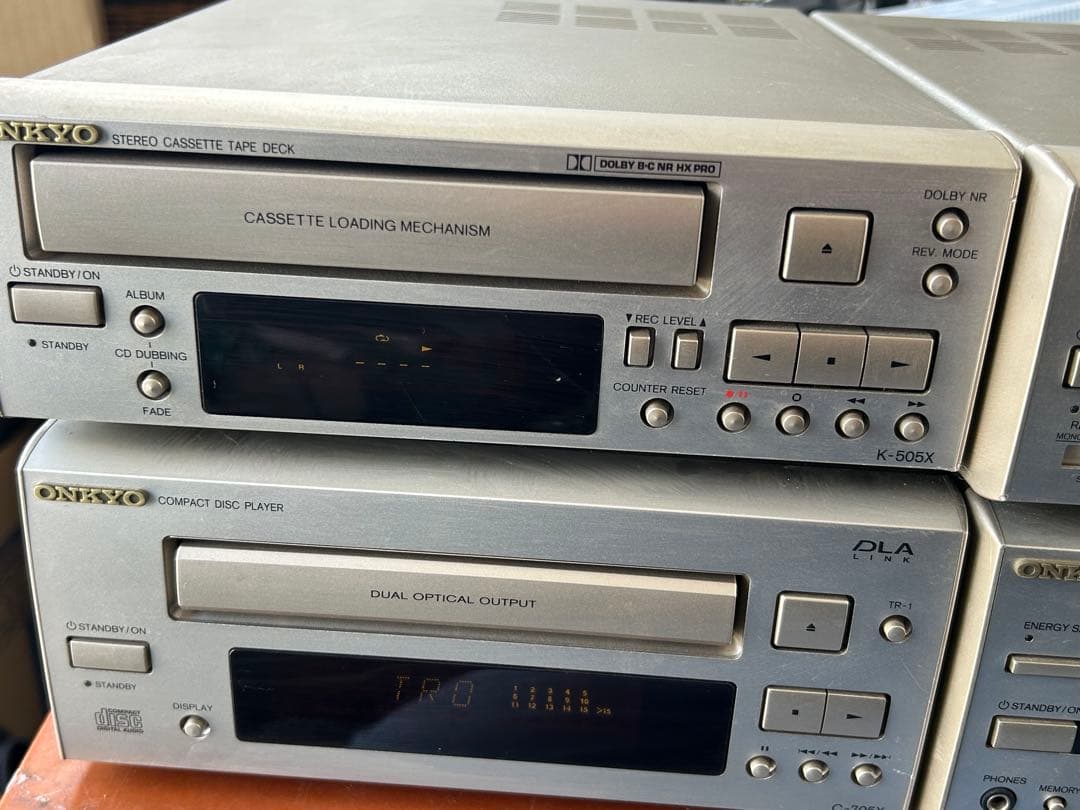 ラジオ・コンポ 0316)ONKYO K-505X MD-105AX C-705X R-805X