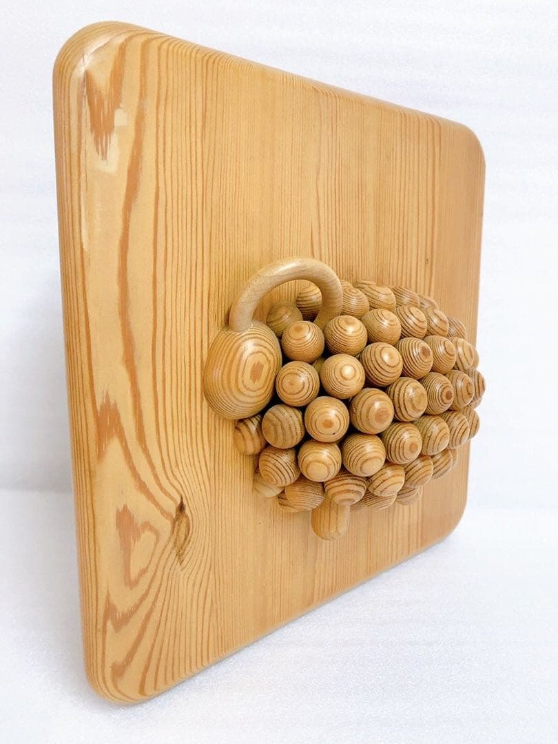 北欧アーリッカ木製(パイン＝松)、Passi(羊)壁飾り : ヴィンテージ