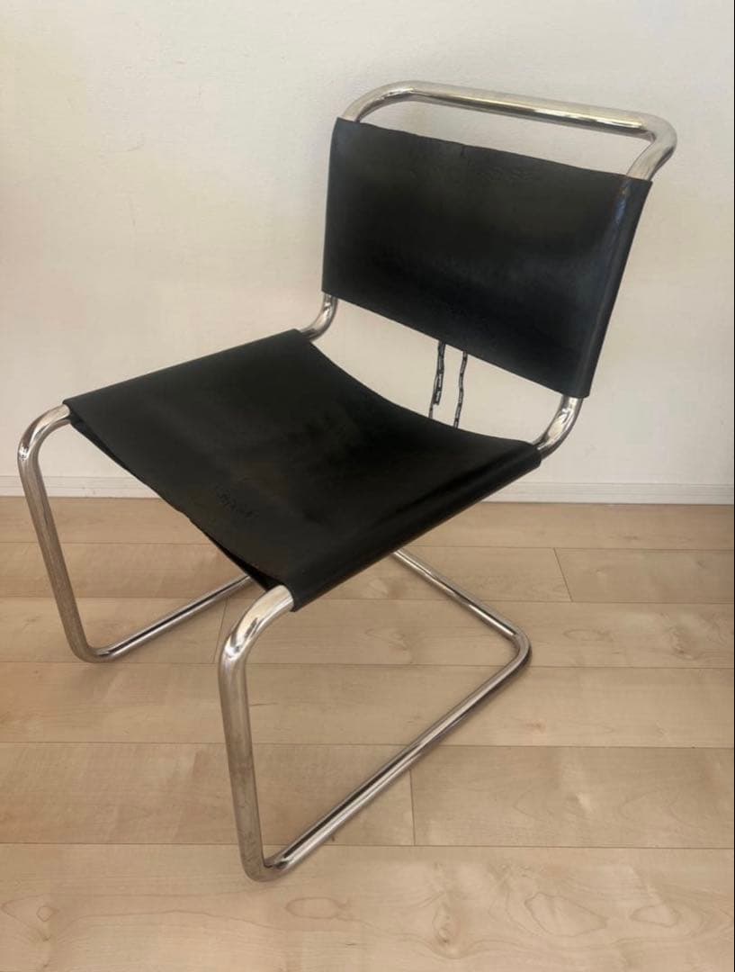 knoll レースアップデザイン 黒 椅子