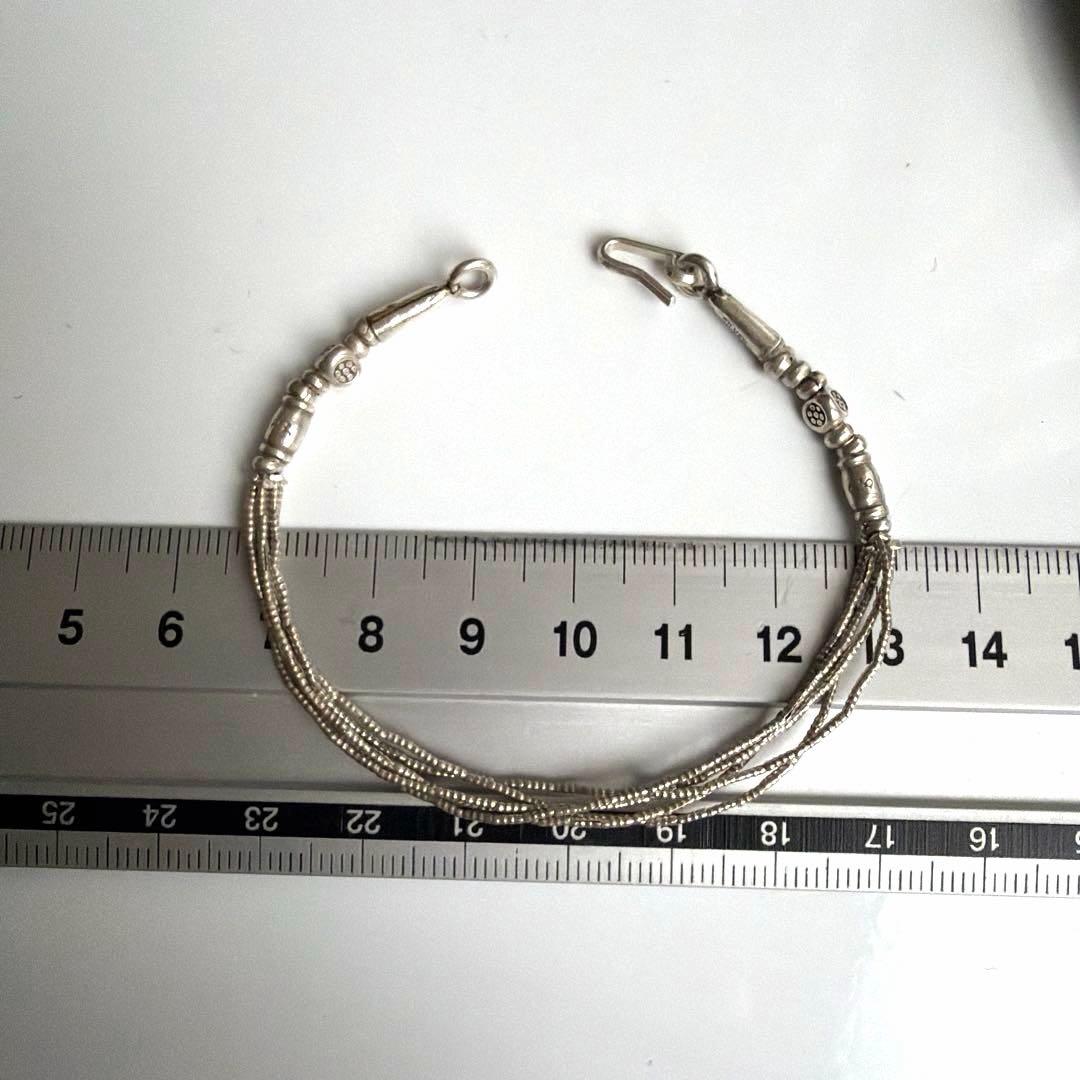 ▫️BR204▫️カレンシルバー　華奢な　5連　ブレスレット