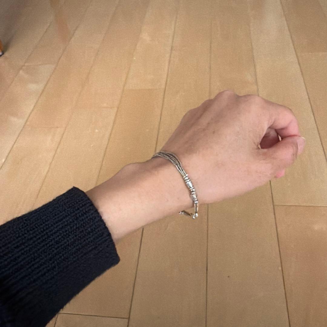 ▫️BR204▫️カレンシルバー　華奢な　5連　ブレスレット