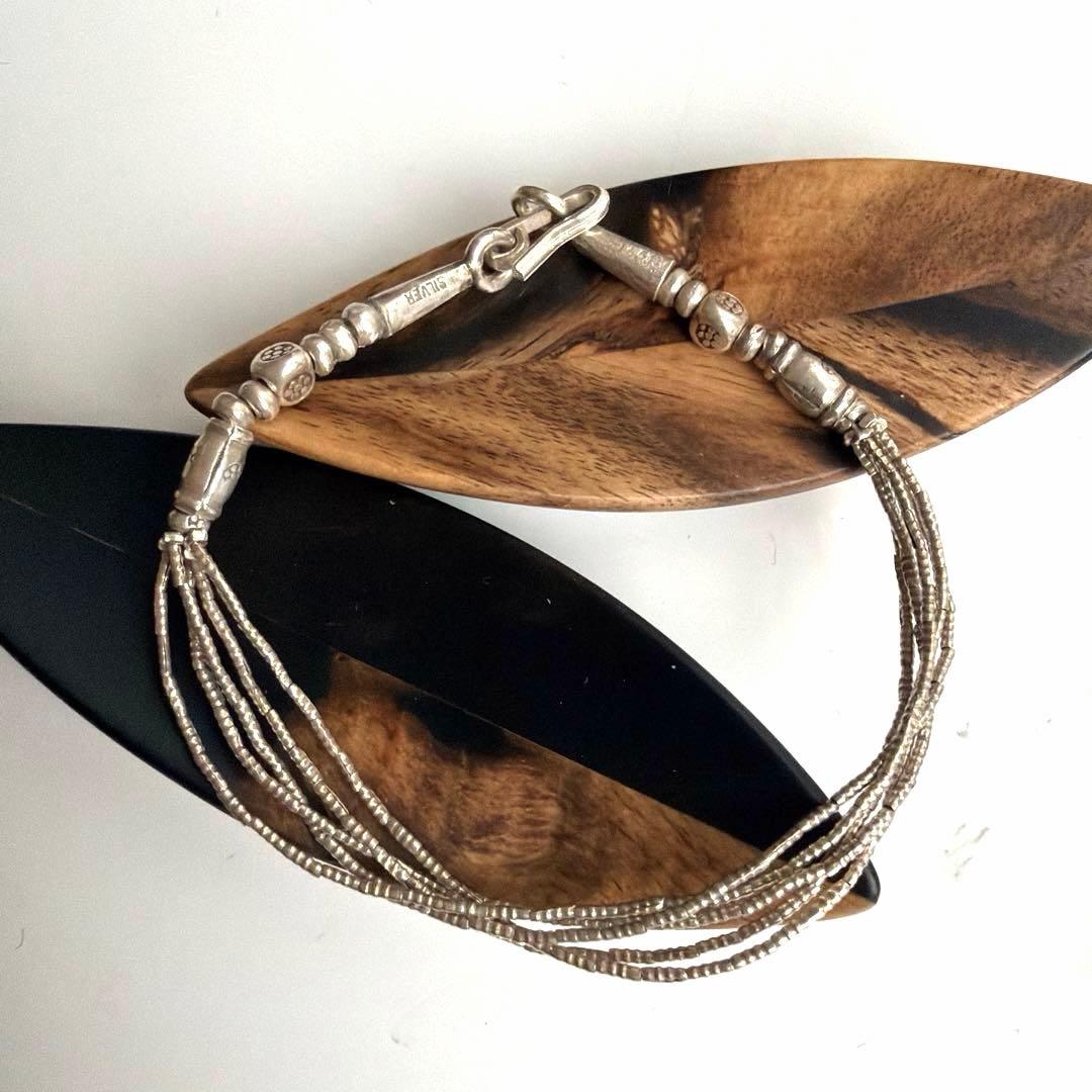 ▫️BR204▫️カレンシルバー　華奢な　5連　ブレスレット