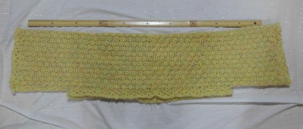 手編み　ハンドメイド　あったかポンチョ　黄色