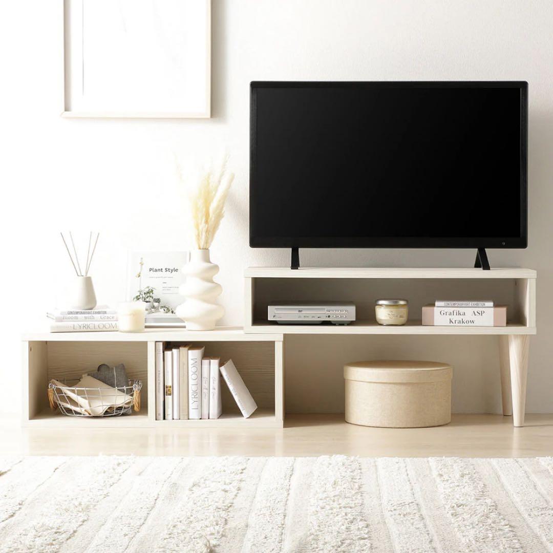 木製シンプルテレビ台 中型 収納付き