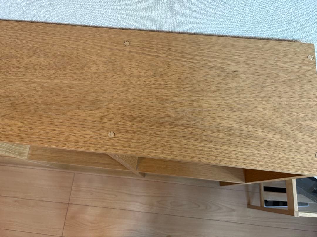 【引出し付】無印良品スタッキングシェルフ　オーク材3段×2列