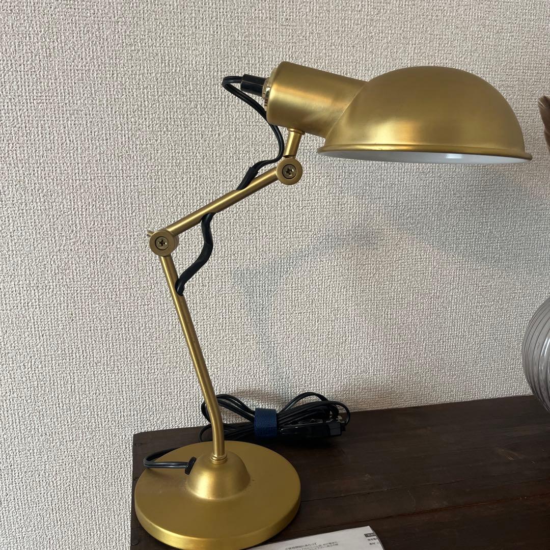【美品】Ferreo desk lamp アンティークゴールド　デスクライト