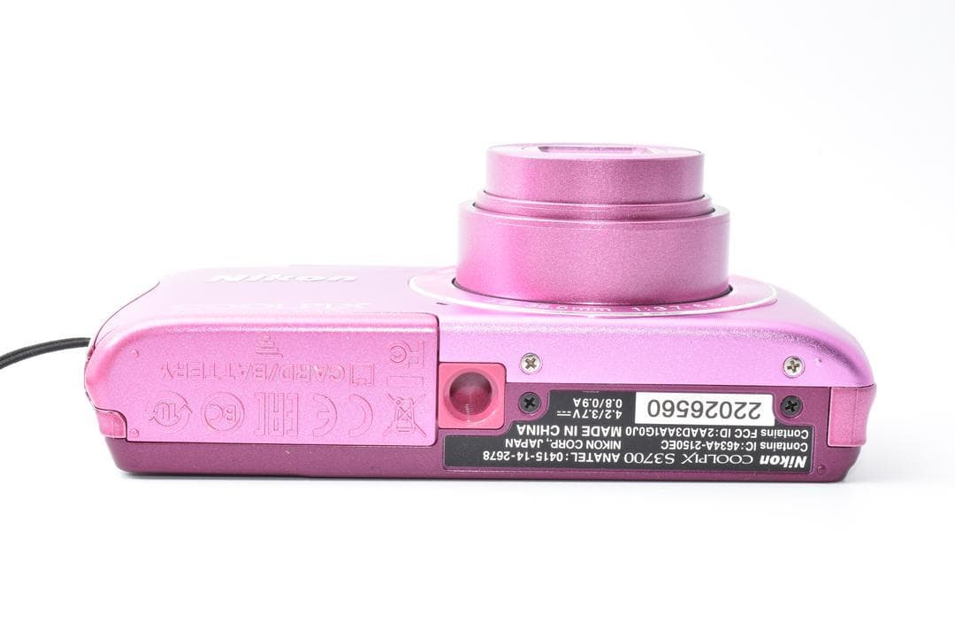 ニコン Nikon COOLPIX S3700 ピンク スマホ転送可