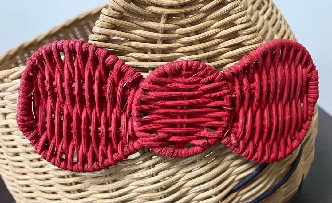 キティ　かご小物入れ　キティ籠　昭和レトロ　キティレア　キティちゃんレトロ