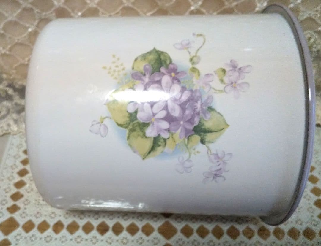 【最終値下げ】旧イマン スミレ ホーローキャニスター