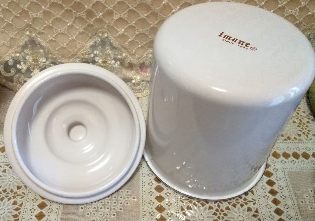 【最終値下げ】旧イマン スミレ ホーローキャニスター