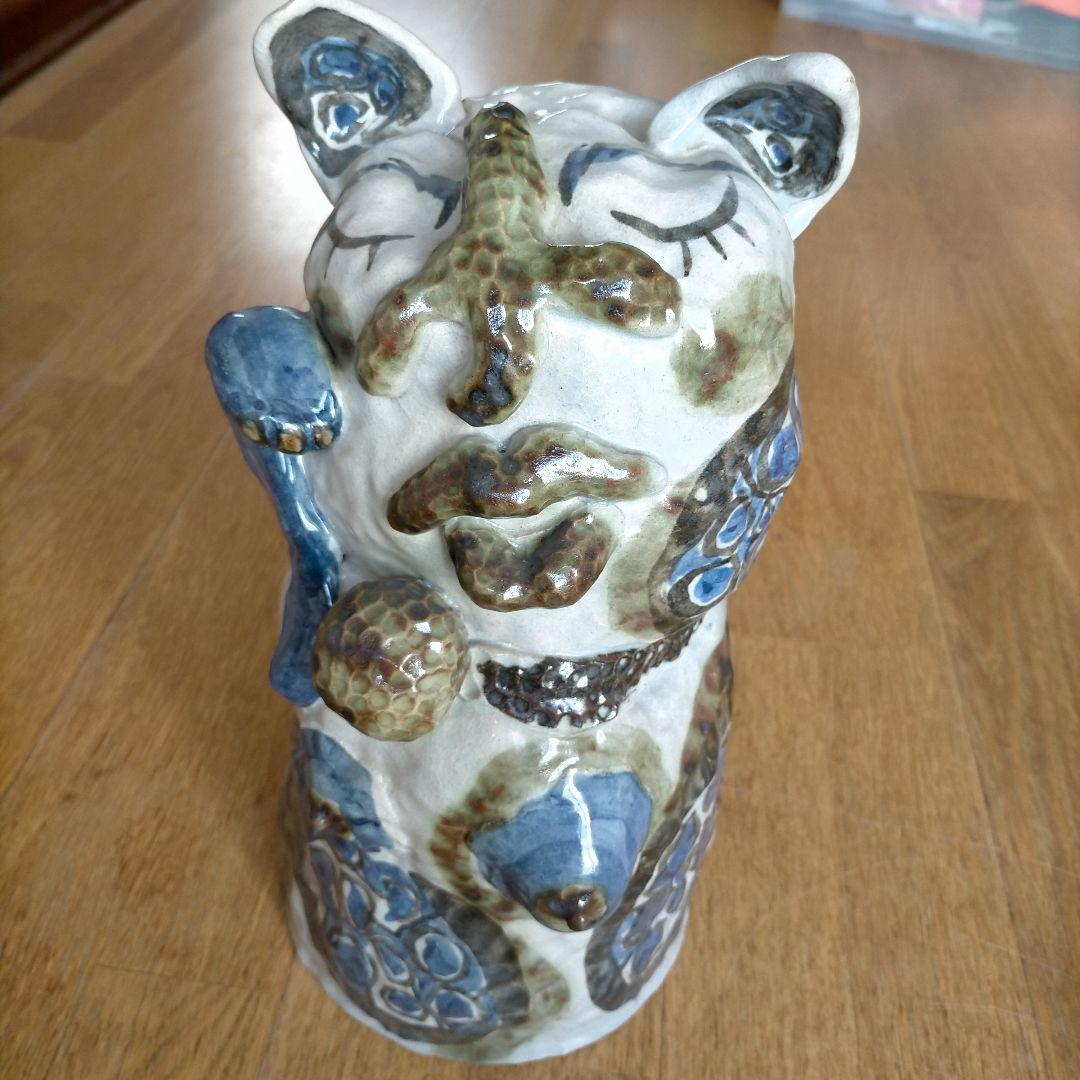 まねき猫 陶製 置物 一点物