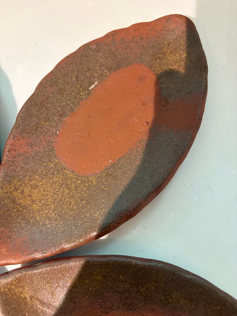 備前焼　見附文雄　葉皿　5枚