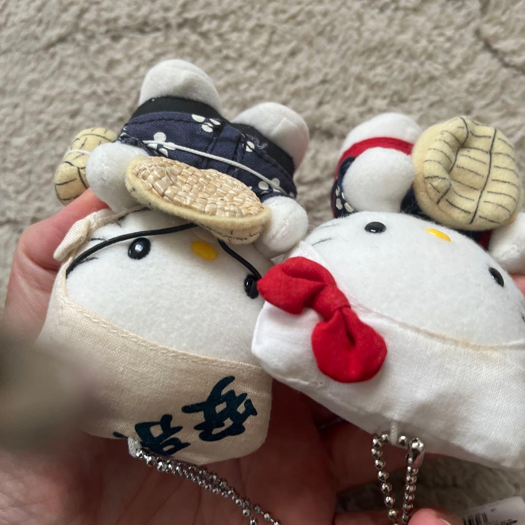 島根限定 ご当地キティどじょうすくいハローキティ ダニエル ぬいぐるみ 和服