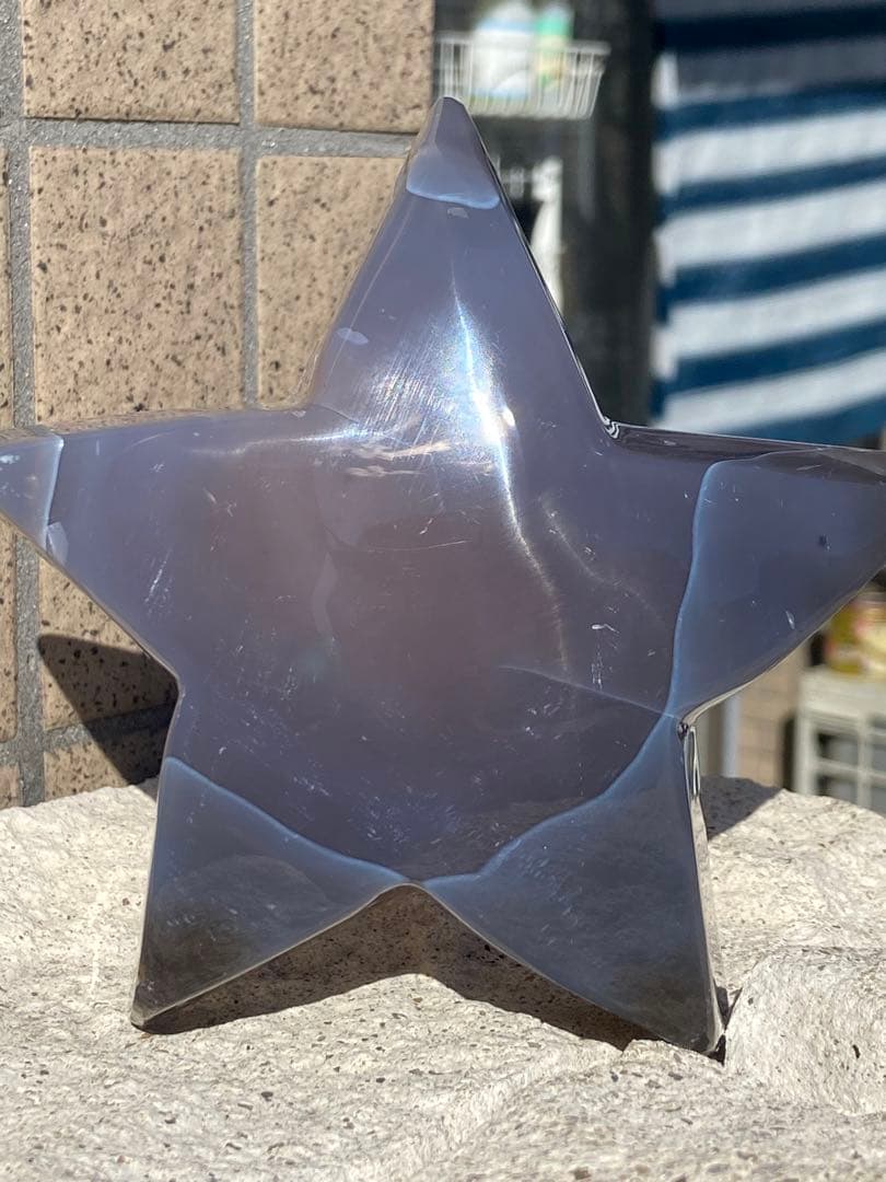 超希少⭐️【健康・長寿・子宝】瑪瑙星型⭐️笑口⭐️ジオードキラキラ