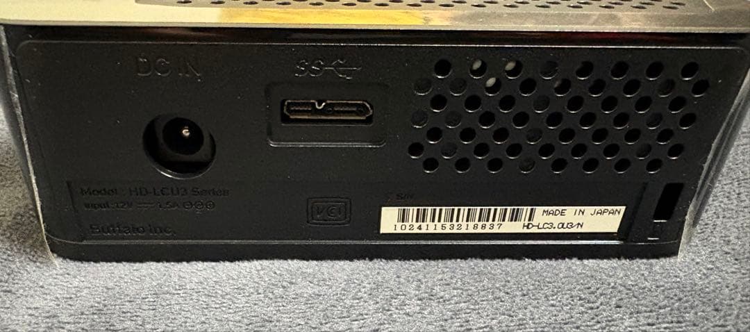 美品　3TB BUFFALO 外付けHDD HD-LC3.0U3-BK