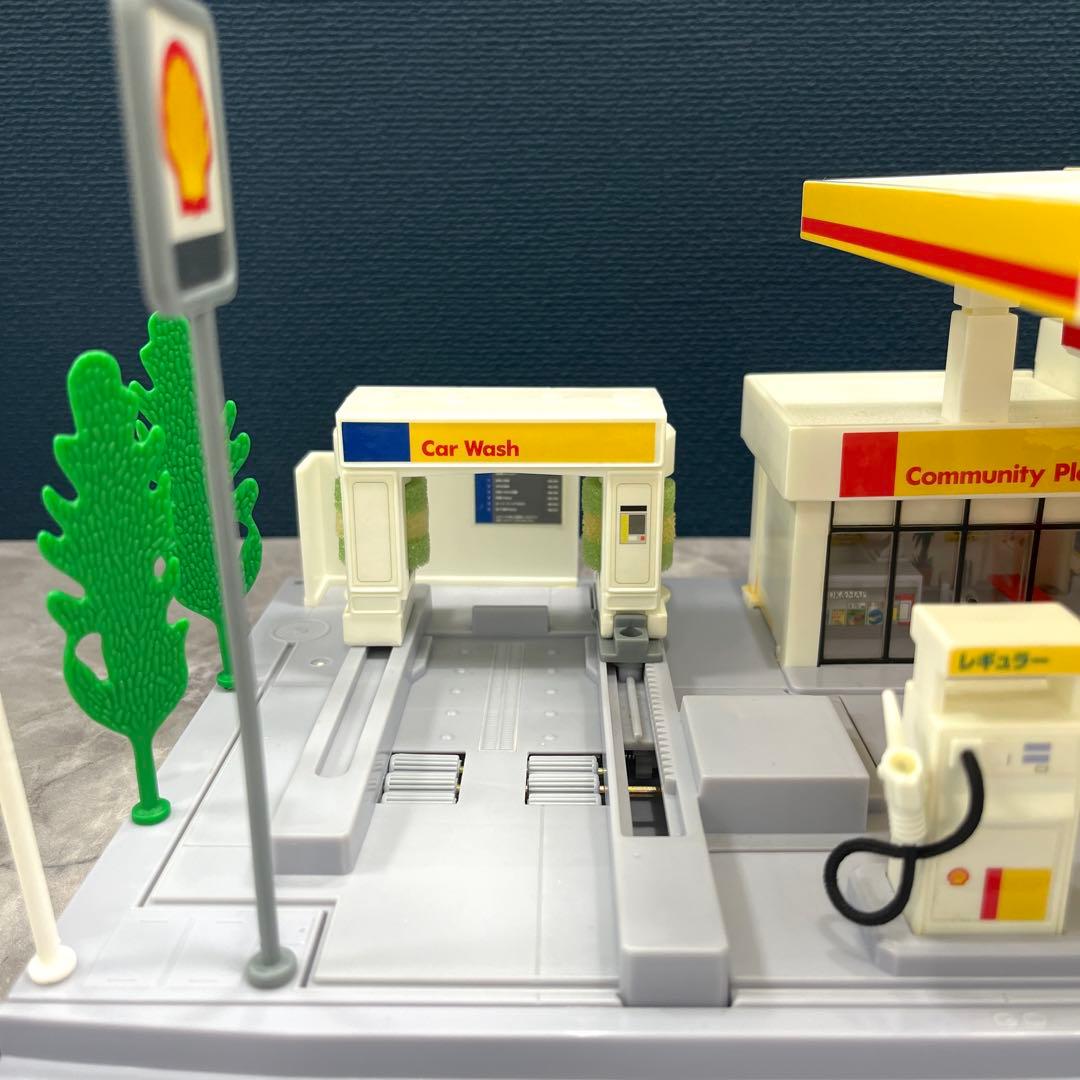 TOMY プラレール プラロード オートガソリンスタンドセット（昭和シェル石油）