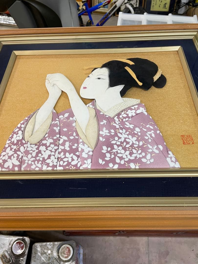 押し絵　アンティーク　和風　着物