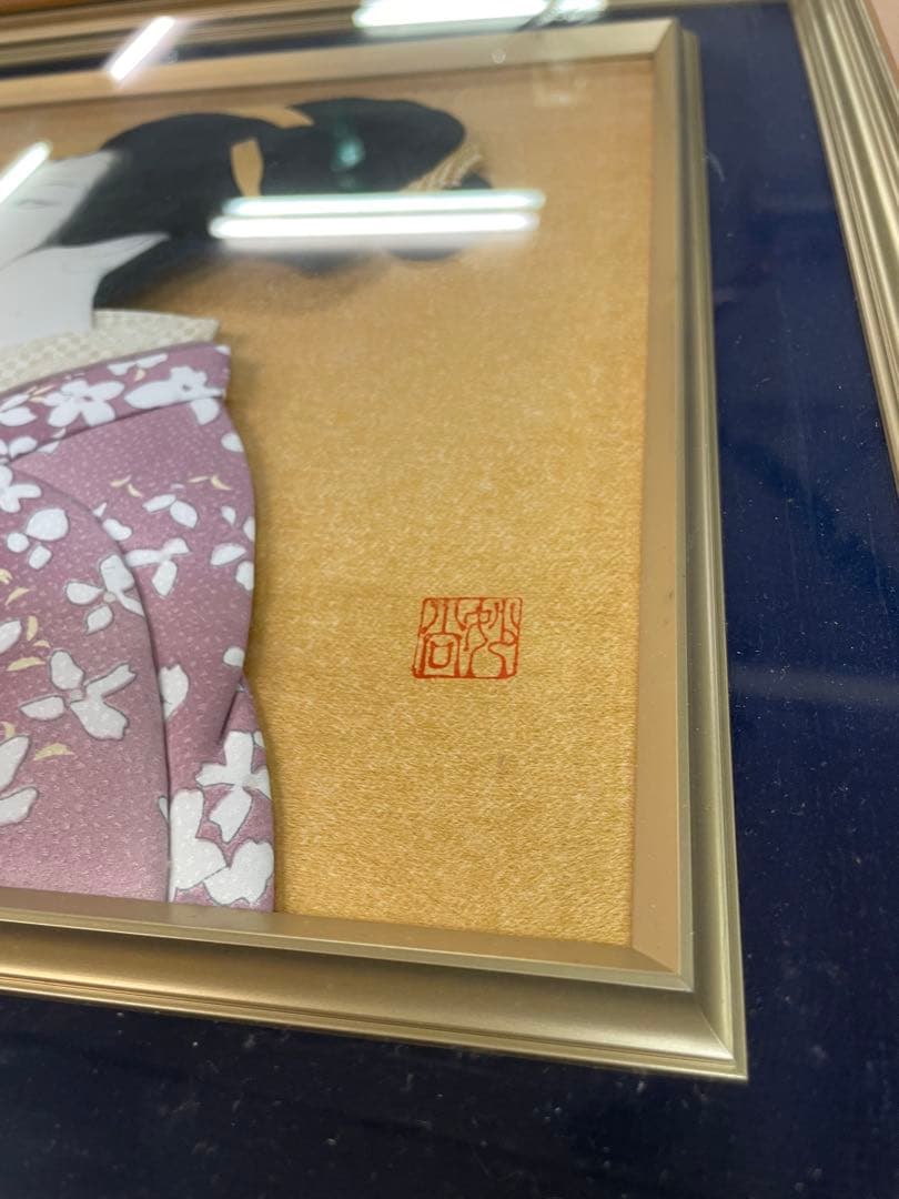 押し絵　アンティーク　和風　着物