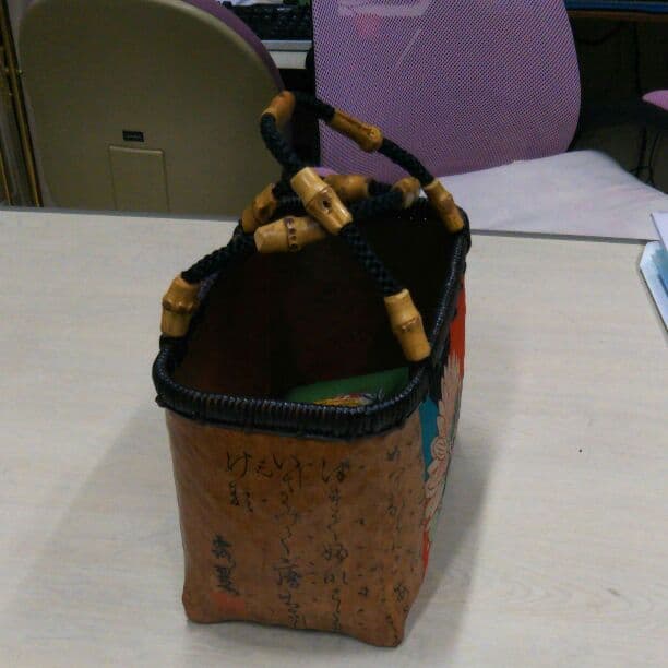 一閑張かごバッグ