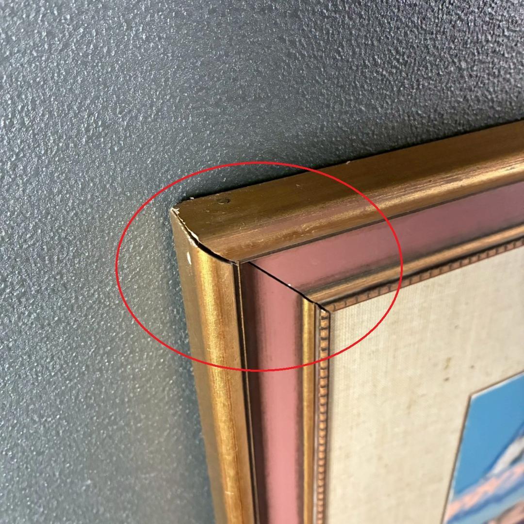 梅原龍三郎「松に富士山」リトグラフ 印章有 額縁入り 風景画 文化勲章受章