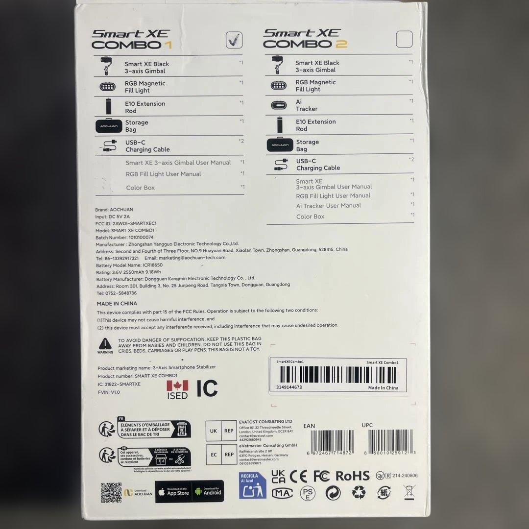 値下げOchuan Smart XE Combo1 スマートフォンジンバルセット