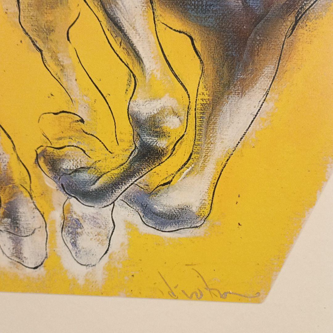 ​【薬師寺奉賛会 記念品】散華額 壁掛け 2枚セット（馬・百合）木製掛け軸棒付き