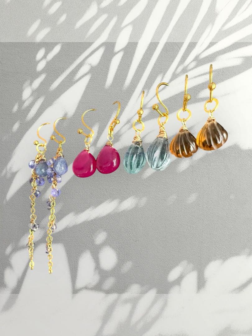 【天然石】タンザナイト✴︎チャーム4点セット⭐︎NO.336