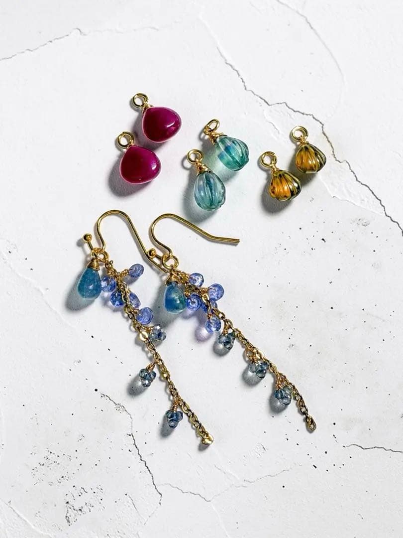 【天然石】タンザナイト✴︎チャーム4点セット⭐︎NO.336