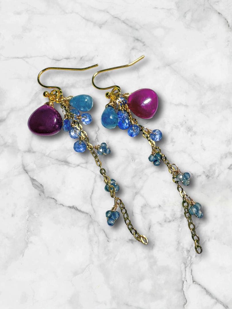 【天然石】タンザナイト✴︎チャーム4点セット⭐︎NO.336