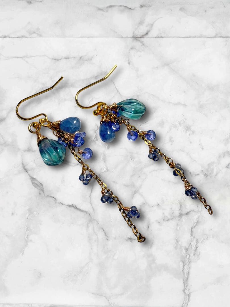 【天然石】タンザナイト✴︎チャーム4点セット⭐︎NO.336