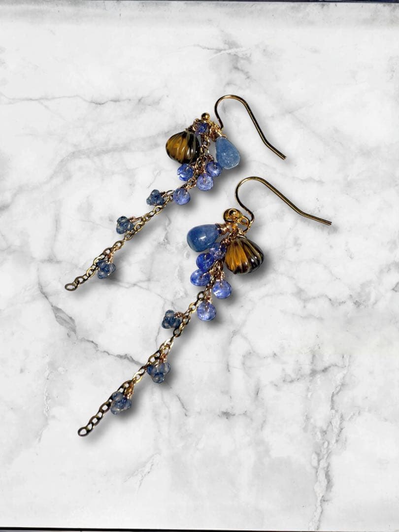 【天然石】タンザナイト✴︎チャーム4点セット⭐︎NO.336