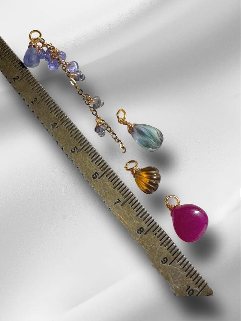 【天然石】タンザナイト✴︎チャーム4点セット⭐︎NO.336