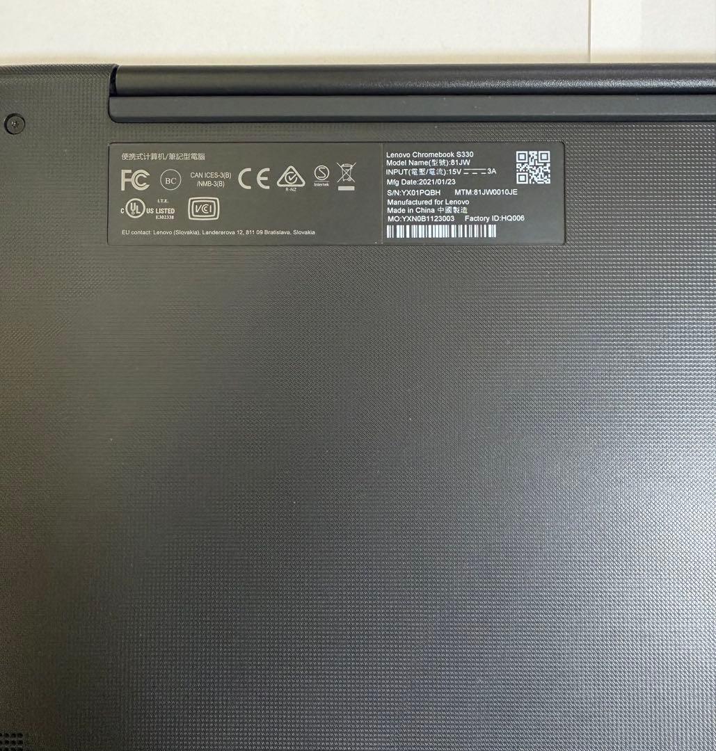 Chromebook本体 Lenovo Chromebook S330