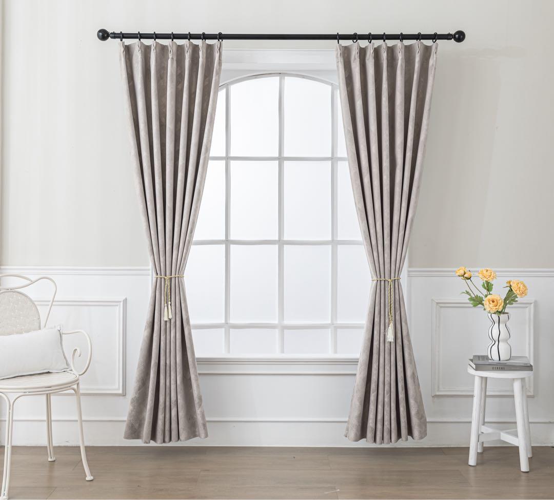 【ホテルライク／2枚セット】菱格デザイン高級カーテン遮光99％極上なめらか質感