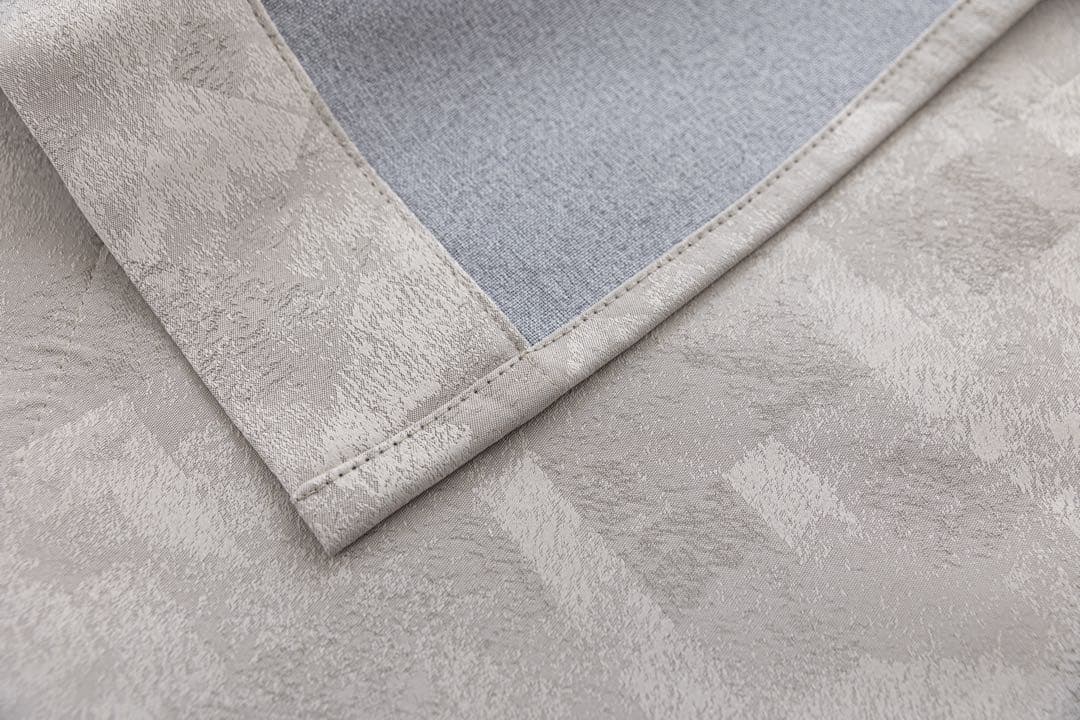 【ホテルライク／2枚セット】菱格デザイン高級カーテン遮光99％極上なめらか質感