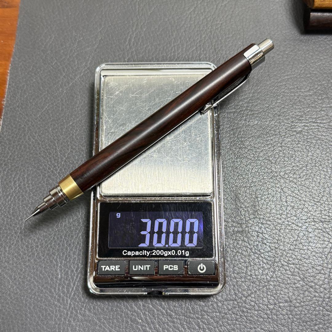 103黒檀　木製シャーペン　最強低重心　真鍮