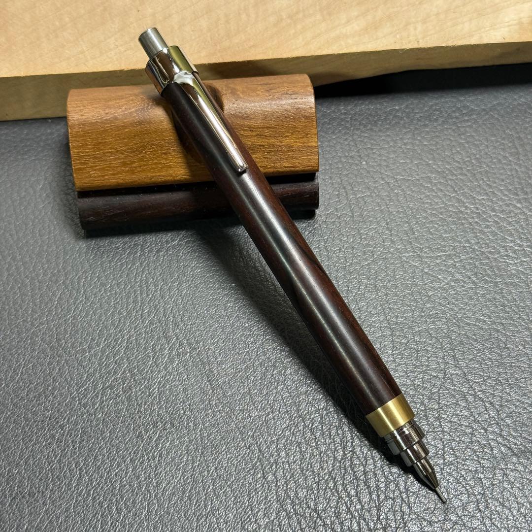 103黒檀　木製シャーペン　最強低重心　真鍮