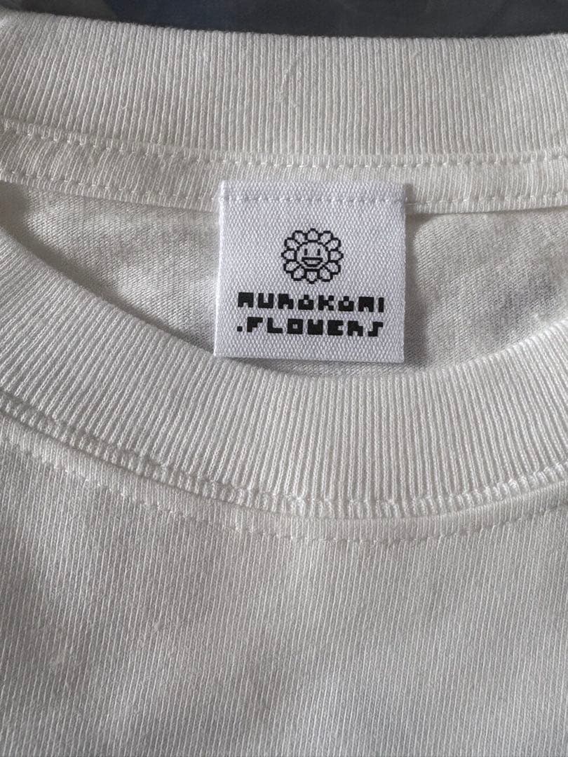 村上隆ドットフラワーロングTシャツ ホワイト &ブラック L / XXL