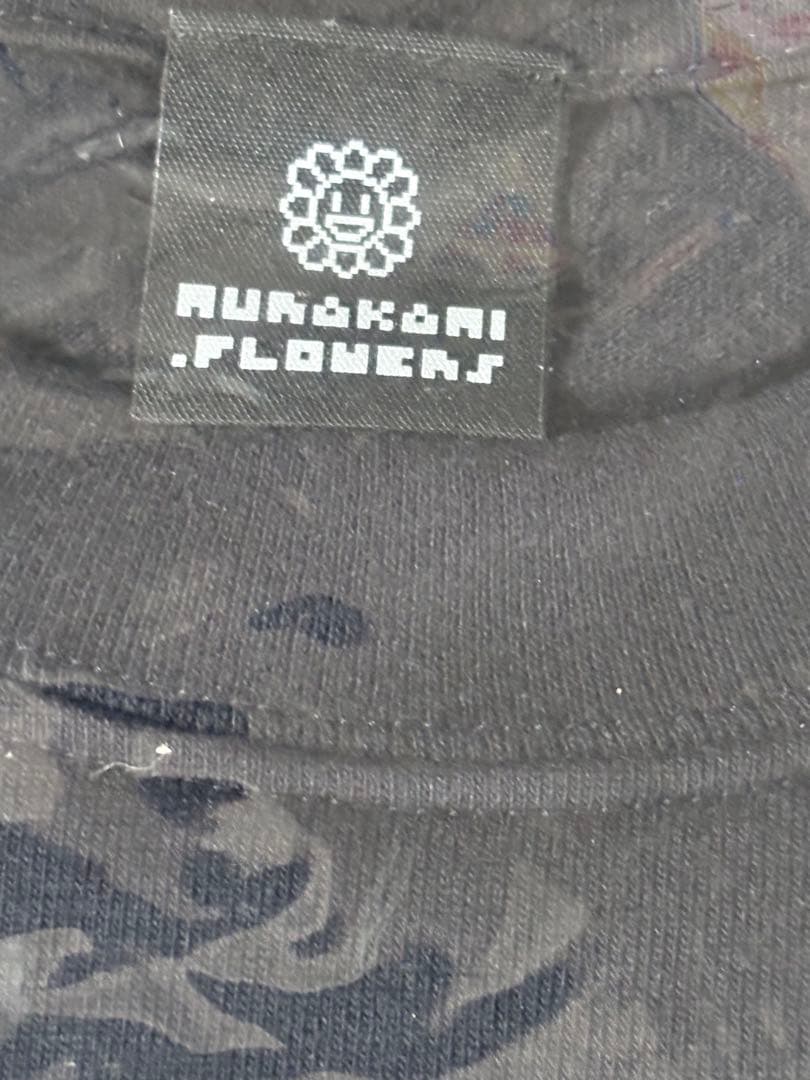 村上隆ドットフラワーロングTシャツ ホワイト &ブラック L / XXL