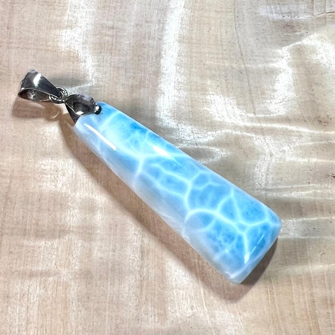 透け感綺麗　高品質　ラリマー　ペンダントトップ