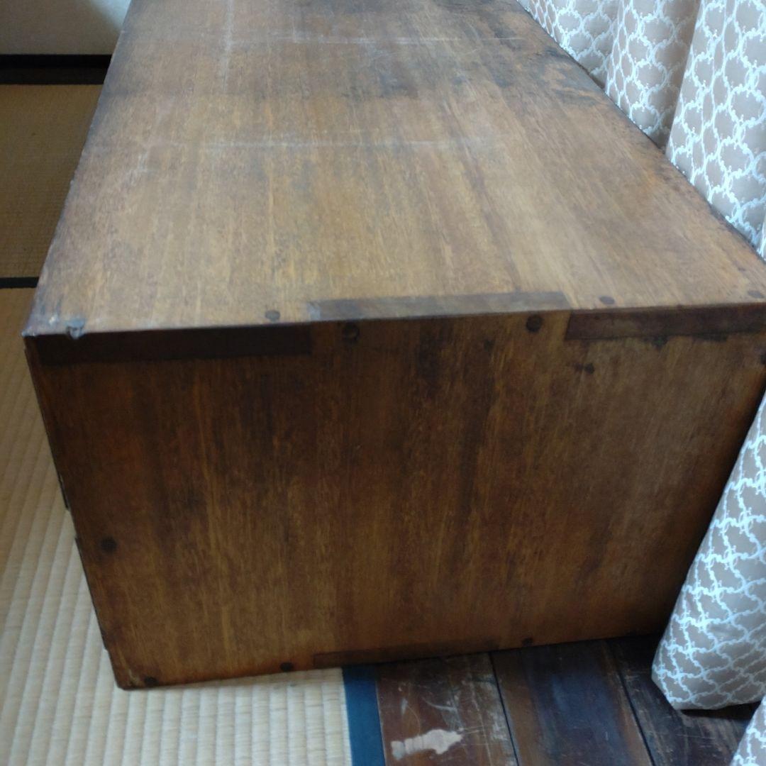 レトロ　ローチェスト　引出し8個　148×48×H36.5㎝ 引出内高13.5㎝