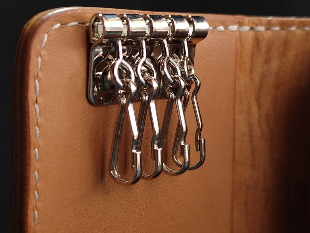 カード/ケース　ミニウォレット　キーケースキャメル