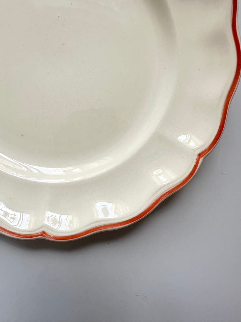 花リム　luneville リュネヴィル　フランス　アンティーク　プレート　皿