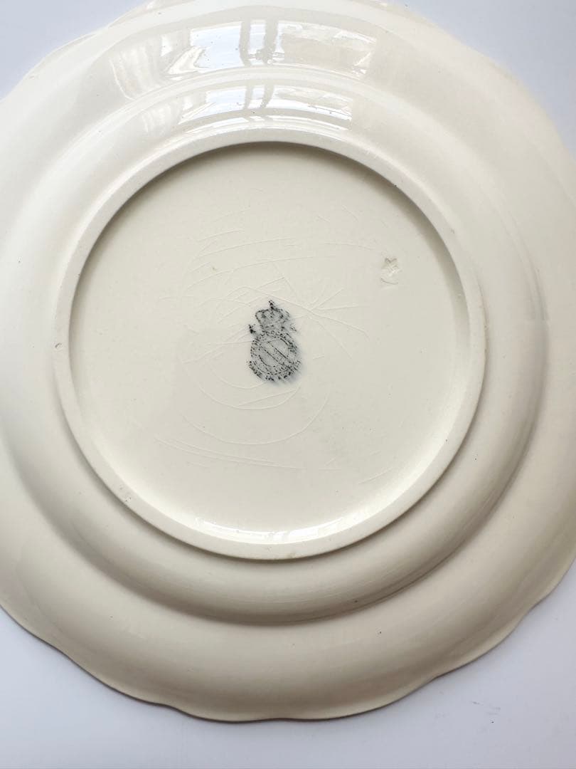 花リム　luneville リュネヴィル　フランス　アンティーク　プレート　皿