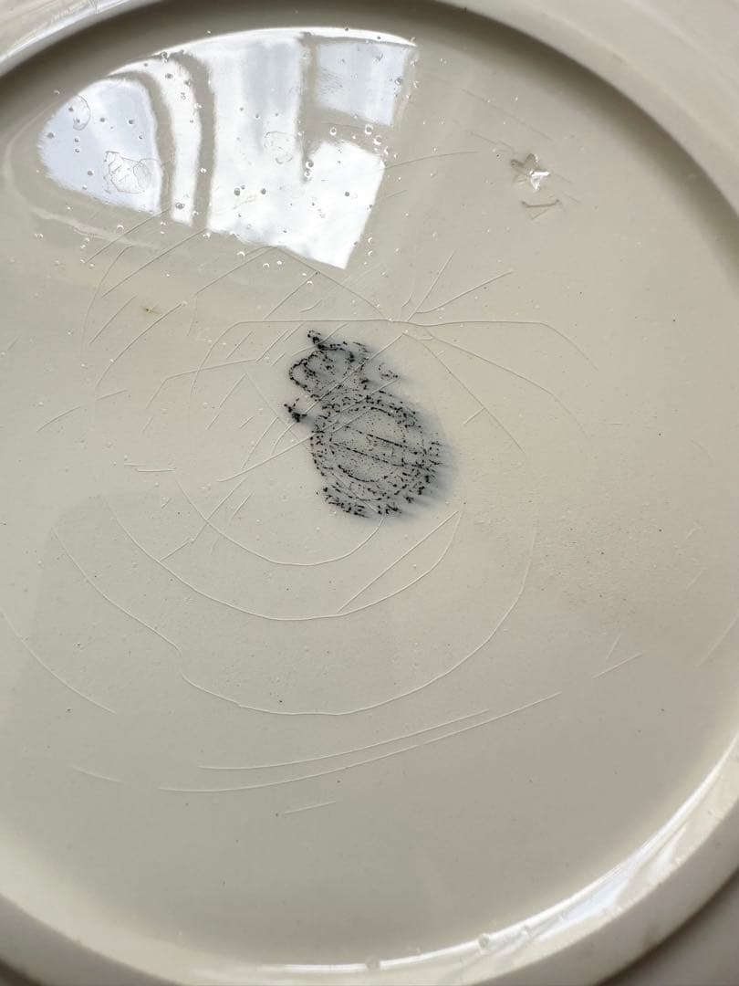 花リム　luneville リュネヴィル　フランス　アンティーク　プレート　皿