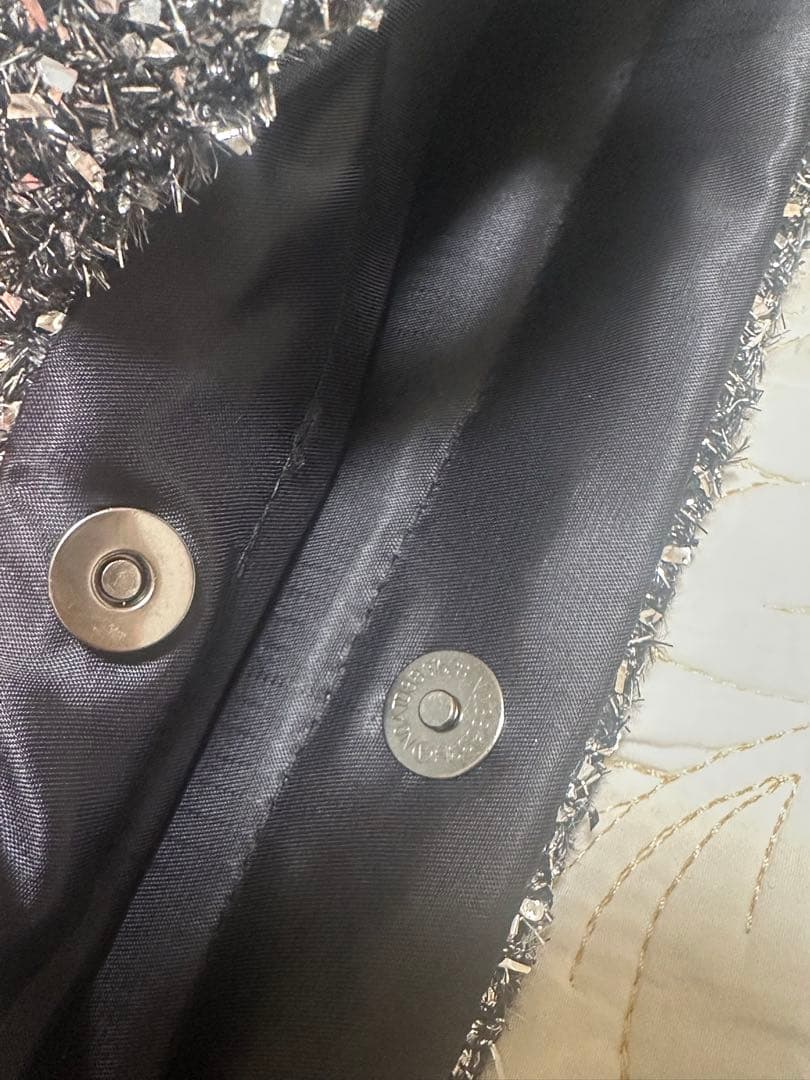 CHANEL スパンコール トートバッグ グレー　ノベルティ