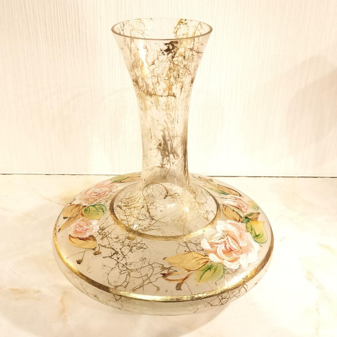 ヴィンテージ ハンドペイント フラワーベース 花瓶